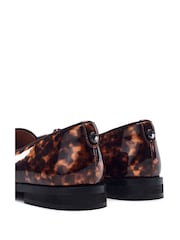 Moda in Pelle Brown Fillipa Flat Tassel Trim Loafers - Image 3 of 4