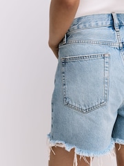 FRAME Swindle The Everyday Raw Hem Wash Denim Shorts - Image 6 of 6