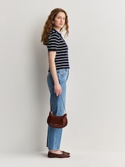 FRAME Cream Striped Cotton Knit Jumper - Image 3 of 4