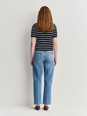 FRAME Cream Striped Cotton Knit Jumper - Image 4 of 4