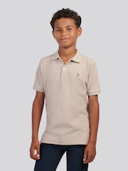 U.S. Polo Assn Natural Herringbone Texture Polo Shirt - Image 1 of 7