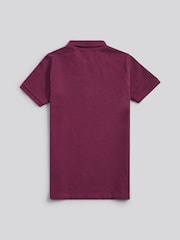 U.S. Polo Assn Purple Flat Pile Texture Zip Polo Shirt - Image 2 of 3