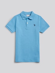 U.S. Polo Assn Blue Heritage Textured Polo Shirt - Image 1 of 3