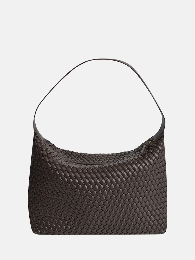 Smith & Soul Brown Faux Leather Plaited Hobo Bag - Image 1 of 5 Smith & Soul Brown Faux Leather Plaited Hobo Bag - Image 1 of 5