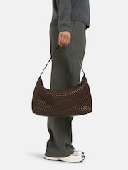 Smith & Soul Brown Faux Leather Plaited Hobo Bag - Image 4 of 5