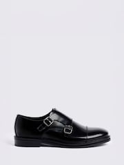 MOSS Black Chunky Double Monk Shoes - Image 1 of 4