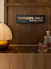Black Members Only Light Up Box Wall Art - Image 1 of 8