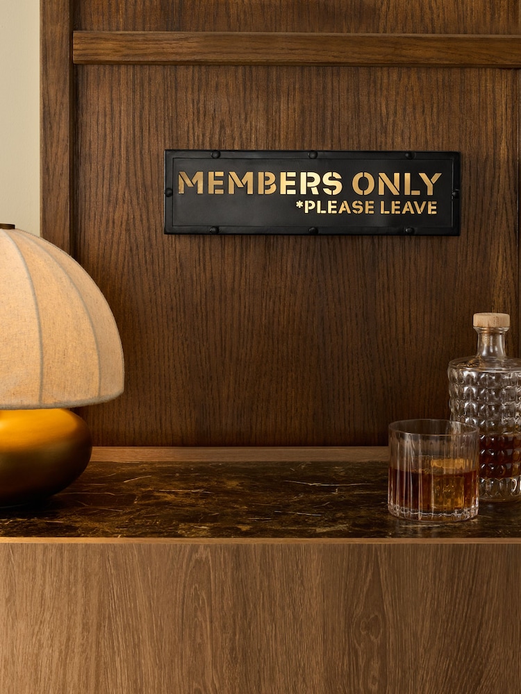 Black Members Only Light Up Box Wall Art - Image 1 of 8