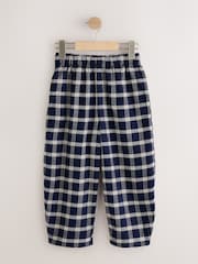 Navy Check Pullon Barrel Trousers (3-16yrs) - Image 5 of 8