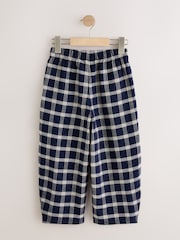 Navy Check Pullon Barrel Trousers (3-16yrs) - Image 6 of 8
