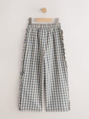 Navy/ White Check - Pullon-byxor med breda ben (3–16år) - Bild 6 av 8