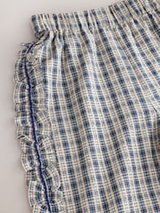 Navy/ White Check - Pullon-byxor med breda ben (3–16år) - Bild 7 av 8