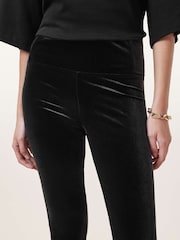 AllSaints Black Cora Velvet Leggings - Image 3 of 7