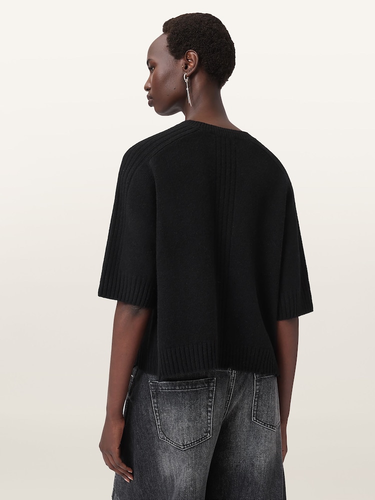 AllSaints Black Nix T-Shirt - Image 6 of 6
