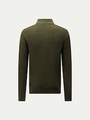 Peckham Rye Green Funnel Zip Knit Cardigan - Image 2 of 5