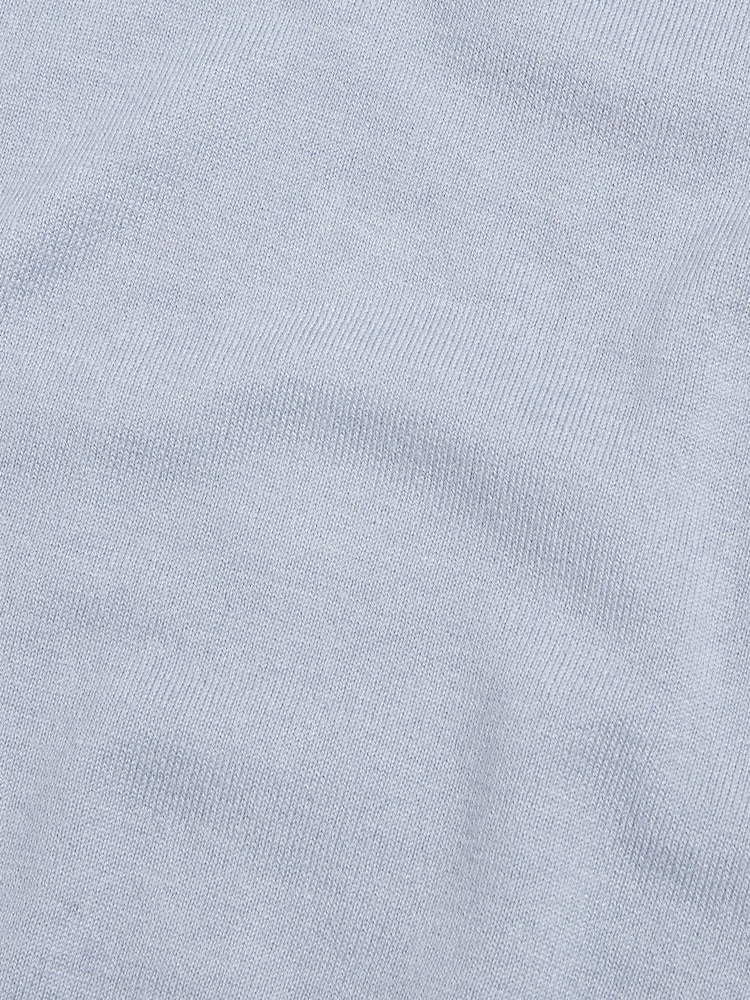 Peckham Rye Blue Marl Knitted Short Sleeve Polo Shirt - Image 10 of 10