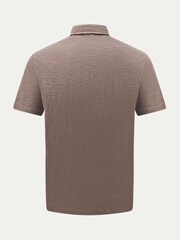 Peckham Rye Natural Slub Jersey Polo Shirt - Image 8 of 10