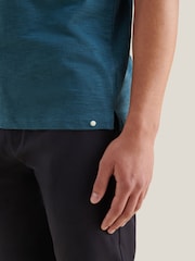 Peckham Rye Blue Slub Jersey Polo Shirt - Image 3 of 8