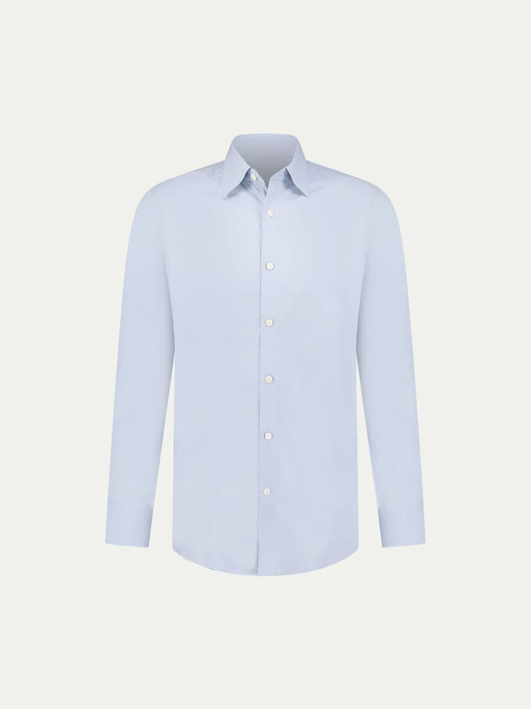 Peckham Rye Blue High Collar Shirt - Image 1 of 4 Peckham Rye Blue High Collar Shirt - Image 1 of 4