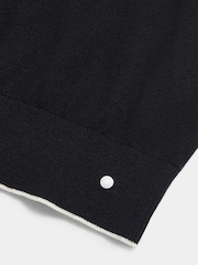 Peckham Rye Black Knitted Long Sleeve Polo Shirt - Image 10 of 11