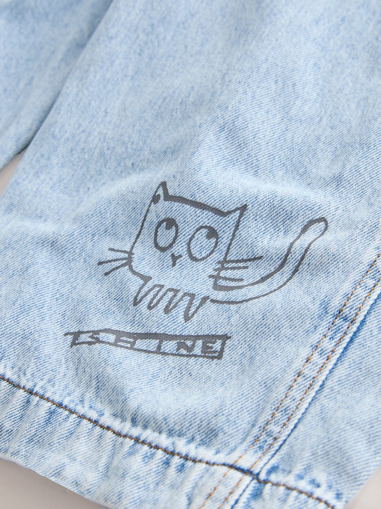 Graffiti Printed Denim Dungarees (3-16yrs) - Image 9 of 9