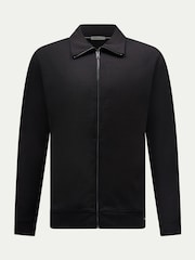 Peckham Rye Black Interlock Full-Zip Funnel Sweatshirt - Image 6 of 10