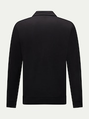 Peckham Rye Black Interlock Full-Zip Funnel Sweatshirt - Image 7 of 10