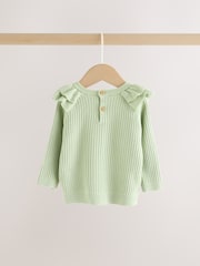 Sage Green Baby Knitted Jumper and Leggings Set 2 Piece (0mths-3yrs) - Image 5 of 9