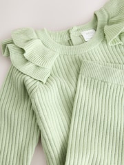 Sage Green Baby Knitted Jumper and Leggings Set 2 Piece (0mths-3yrs) - Image 9 of 9