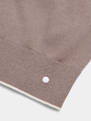 Peckham Rye Natural Knitted Long Sleeve Polo Shirt - Image 10 of 11