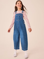Blue Rinse Wash Denim Dungarees (3-16yrs) - Image 1 of 9