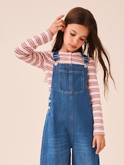 Blue Rinse Wash Denim Dungarees (3-16yrs) - Image 3 of 9