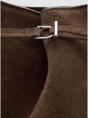 Mango Brown Suede Bucket Bag - Image 3 of 4