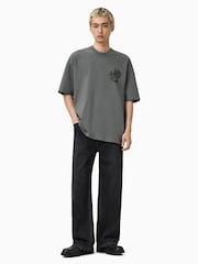 Verde - Camiseta de manga corta con cuello redondo Orlando de All Saints - Imagen 4 de 4