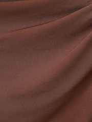 Mango Brown Drape Long Sleeve Top - Image 6 of 6