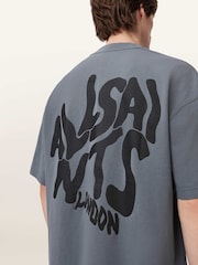 Gris - Camiseta de manga corta con cuello redondo Orlando de All Saints - Imagen 3 de 6