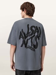 Gris - Camiseta de manga corta con cuello redondo Orlando de All Saints - Imagen 4 de 6