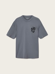 Gris - Camiseta de manga corta con cuello redondo Orlando de All Saints - Imagen 6 de 6