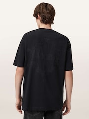 AllSaints Black Chrome Short Sleeve Crew Neck T-Shirt - Image 3 of 6