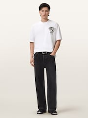 AllSaints White Mysteries Short Sleeve Crew Neck T-Shirt - Image 2 of 9