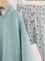 Sage Green Baby Sweat Top And Legging Set (0mths-2yrs) - Image 11 of 14