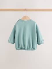 Sage Green Baby Sweat Top And Legging Set (0mths-2yrs) - Image 9 of 14