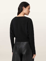 AllSaints Black Ridley M Crop Jumper - Image 2 of 7