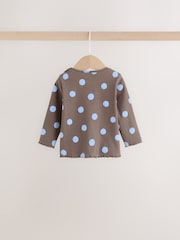 Chocolate Brown Spot Printed Rib Top and Leggings Baby Set 2 Piece (0mths-2yrs) - Image 7 of 16