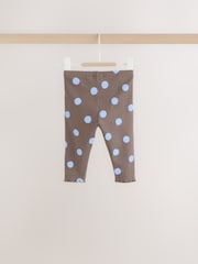 Chocolate Brown Spot Printed Rib Top and Leggings Baby Set 2 Piece (0mths-2yrs) - Image 8 of 16