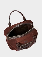 Osprey London The Mocha Suede Brown Holdall Bag - Image 3 of 4