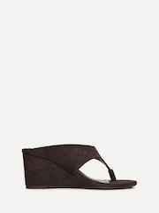 Linzi Brown Avalon Toe Post Platform Wedge Sandals - Image 2 of 5