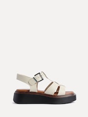 Linzi Nude Subtract Gladiator Style Flatform Sandals - Image 2 of 5