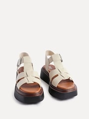 Linzi Nude Subtract Gladiator Style Flatform Sandals - Image 3 of 5