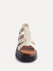 Linzi Nude Subtract Gladiator Style Flatform Sandals - Image 4 of 5